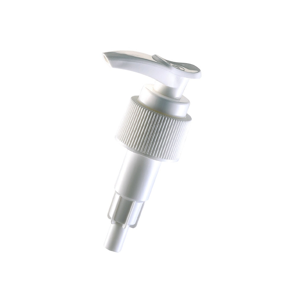 [DP-0596] Lotion Pump White Fine Ribbed 16 oz