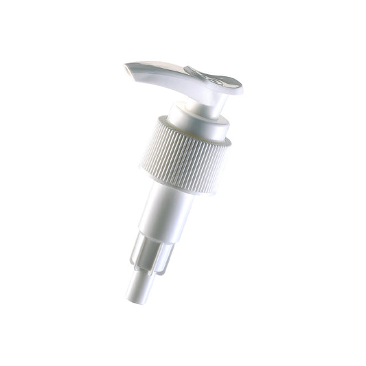 [DP-0596] Lotion Pump White Fine Ribbed 16 oz