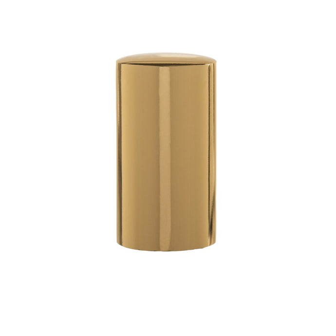 Shiny silver Dome metal overcap, Finish: 15MM