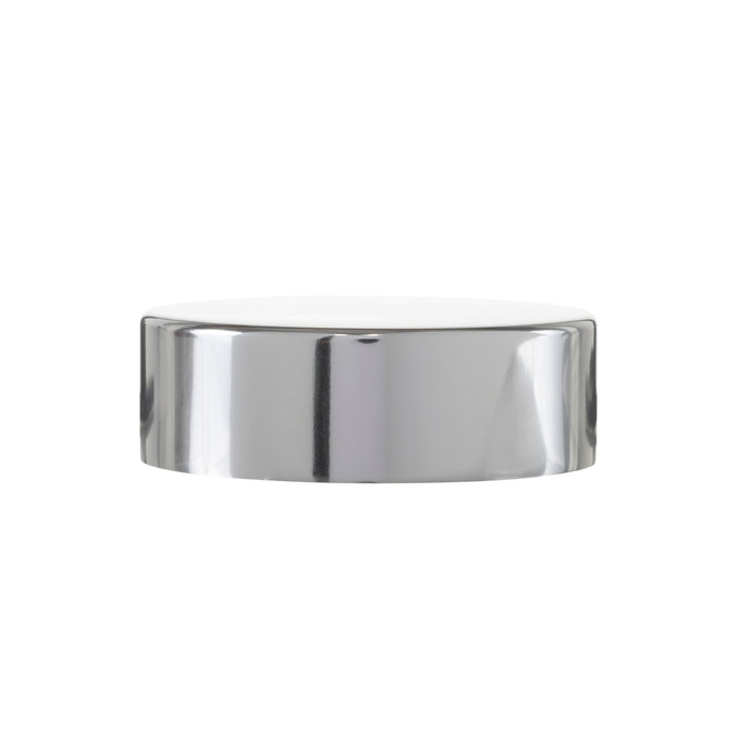 SHINY SILVER METAL CAP STRAIGHT SIDED, Finish: 40/400