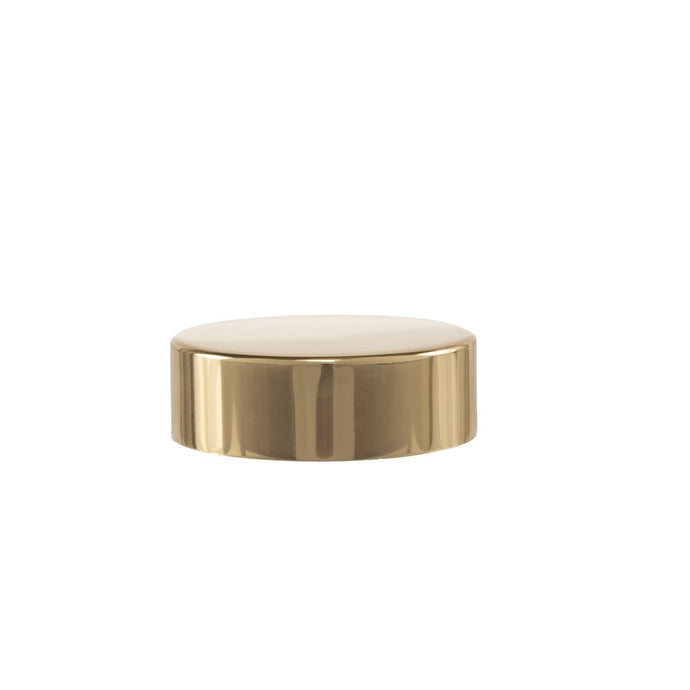 SHINY GOLD METAL CAP STRAIGHT SIDED, Finish: 40/400