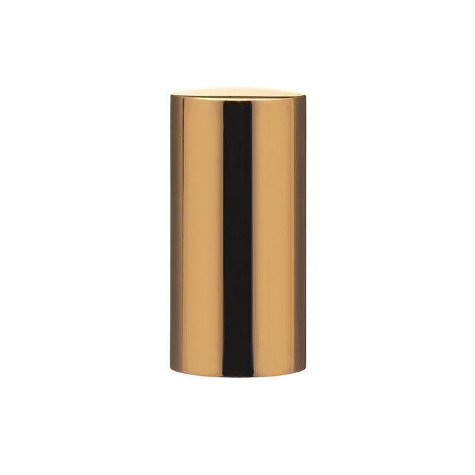 ALUMINUM 18MM SHINY GOLD OVERCAP WITH PLASTIC INSERT, Finish: 18MM