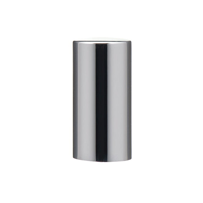 ALUMINUM 18MM SHINY SILVER OVERCAP WITH PLASTIC INSERT, Finish: 18MM