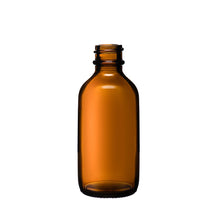 BOSTON ROUND AMBER GLASS BOTTLE 2 OZ - 20/400  with DROPPER WITH BLACK NITRATO BULB AND F/R BLACK COLLAR RT03 ABS GLASS PIPPETTE 05 TIP, Finish: 20/400, Dtl: 85MM (8111491, 8111991)