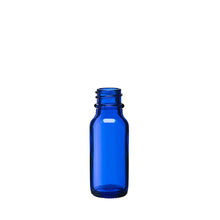 BOSTON ROUND COBALT BLUE GLASS BOTTLE 1/2 OZ - 18/400  with DROPPER WITH BLACK NITRATO BULB AND F/R BLACK COLLAR RT03 ABS GLASS PIPPETTE 05 TIP, Finish: 18/400, Dtl: 60 MM (8111493, 8111972)
