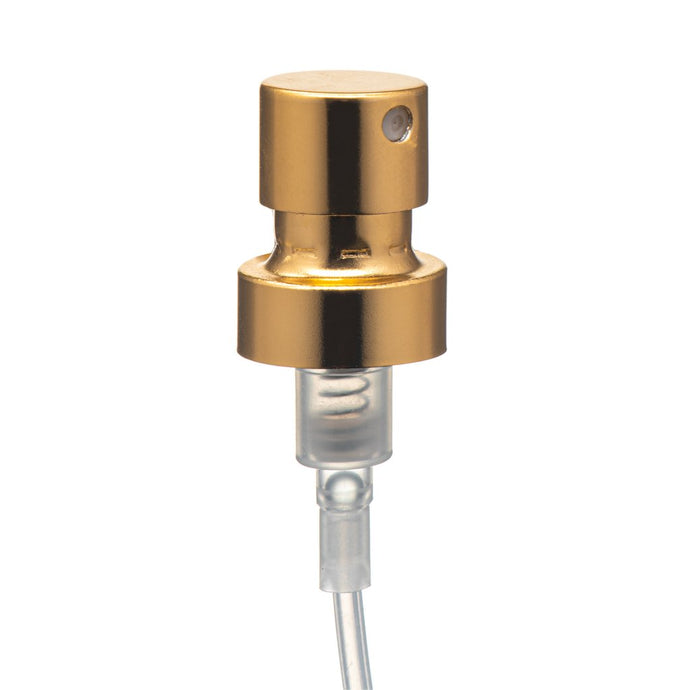 Shiny gold 15 mm spray crimp pump, Finish: 15MM