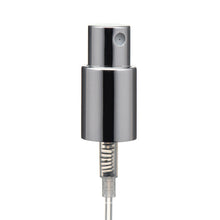 ROY CLEAR GLASS BOTTLE 4 OZ - 18/415  with SPRAY PUMP SHINY SILVER COLLAR AND ACTUATOR DTL 180 MM UG, Finish: 18/415, Dtl: 180 MM UG AND ALUMINUM 18MM SHINY SILVER OVERCAP WITH PLASTIC INSERT, Finish: 18MM (8109717, 8111831, 8108930)