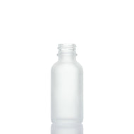 BOSTON ROUND CLEAR FROSTED GLASS BOTTLE 1 OZ - 20/400  with (8113217)