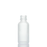 BOSTON ROUND CLEAR FROSTED GLASS BOTTLE